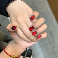 No.FP22 10pcs Cat's Eye Strawberry Hand Made Fingernails
