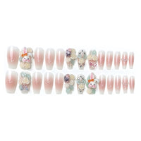 No.ET22 Fashion Bunny Fingernails Patch 24pcs/Set