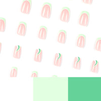 No.F395 Green Fingernails Patch 24pcs/Set