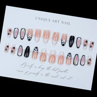 No.F489 French Flowers Fingernails Patch 24pcs/Set