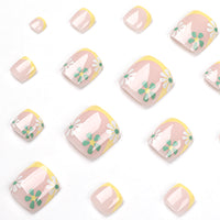 No.661 Green Flower Toenails Patch 24pcs/Set