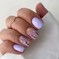 No.F308 Taro Purple Fingernails Patch 24pcs/Set