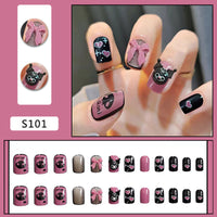 No.F239 Picky Black Fingernails Patch 24pcs/Set