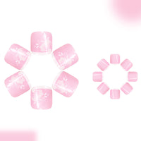 No.638 White Flower Toenails Patch 24pcs/Set