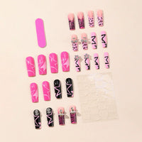 No.F242 Purple Fingernails Patch 24pcs/Set