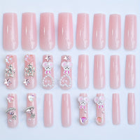 No.ET4 Flower Cute Rabbit Fingernails Patch 24pcs/Set