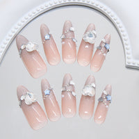 No.F456 Silver Cat's Eye Fingernails Patch 24pcs/Set