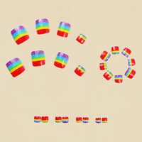 No.558 Color Stripes Toenails Patch 24pcs/Set