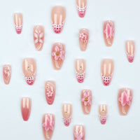 No.F404 3D Flower Fingernails Patch 24pcs/Set