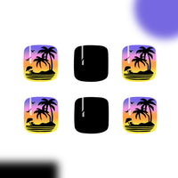 No.BH8 Coconut Trees Toenails Patch 24pcs/Set