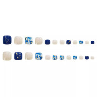 No.552 Starry Blue Toenails Patch 24pcs/Set