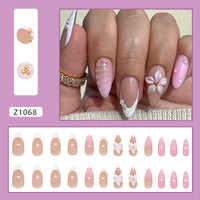 No.F420 Flower Fingernails Patch 24pcs/Set