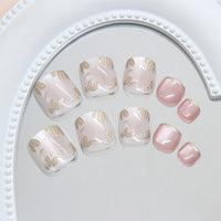 No.576 Gold Cat's Eye Toenails Patch 24pcs/Set