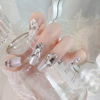 No.F302 White Flash Fingernails Patch 24pcs/Set