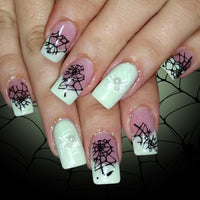 No.AW123 Halloween White Spider Fingernails Patch 24pcs/Set