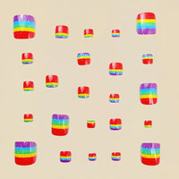 No.558 Color Stripes Toenails Patch 24pcs/Set