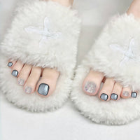 No.516 Grey Cat's Eye Toenails Patch 24pcs/Set
