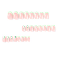 No.F395 Green Fingernails Patch 24pcs/Set