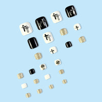 No.486 White Cross Toenails Patch 24pcs/Set