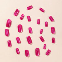 No.F253 Rose Red Fingernails Patch 24pcs/Set