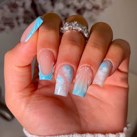 No.F379 Blue Ocean Fingernails Patch 24pcs/Set