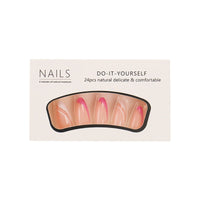 No.F346 Pink Stripes Fingernails Patch 24pcs/Set