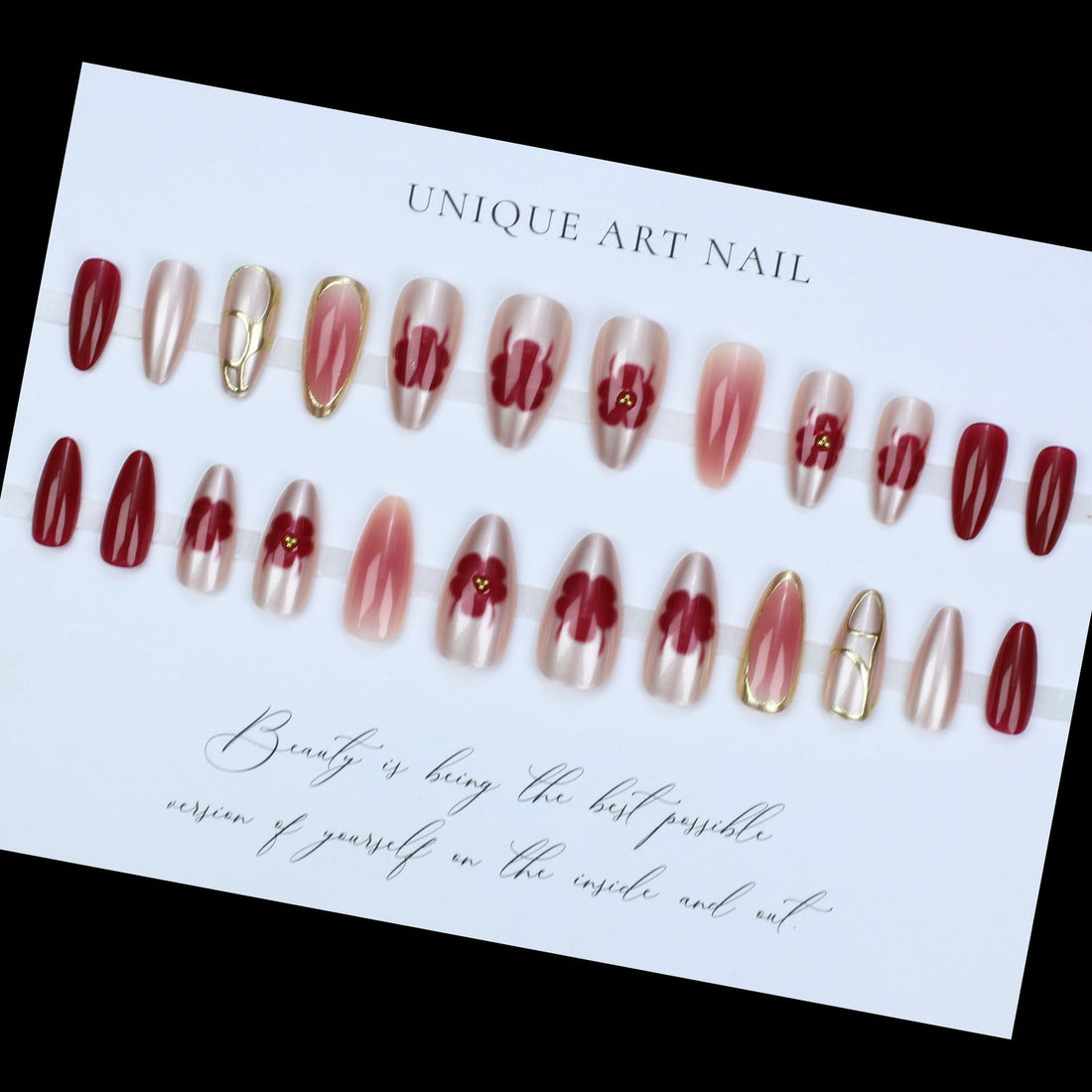 No.F488 Fashion Flowers Fingernails Patch 24pcs/Set