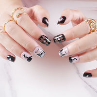 No.F238 Black Fingernails Patch 24pcs/Set