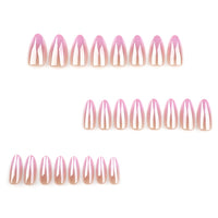 No.F423 Pink Gradient Fingernails Patch 24pcs/Set
