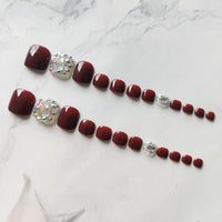 No.467 Red Flash Toenails Patch 24pcs/Set