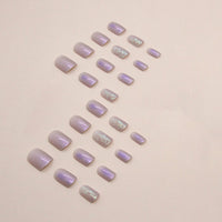 No.F374 Aurora Purple Fingernails Patch 24pcs/Set