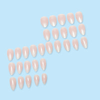 No.F422 Glitter Almond Fingernails Patch 24pcs/Set