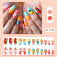 No.BH5 Summer Pineapple Fingernails Patch 24pcs/Set