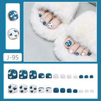 No.473 Cute Blue Toenails Patch 24pcs/Set