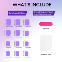 No.PSN10 Pink&White Gradient Hand & Toe Pair Set-48pcs