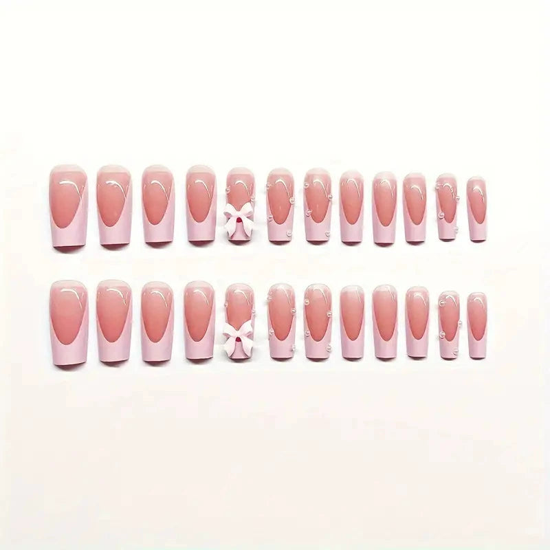 No.PSN19 Pink Bow Hand & Toe Pair Set-48pcs