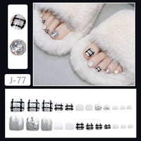 No.470 Exploding Sparkles Toenails Patch 24pcs/Set