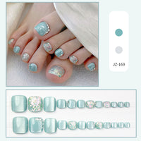 No.654 Sky Blue Cat's Eye Toenails Patch 24pcs/Set