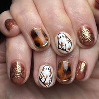 No.AW148 Halloween Gilded Fingernails Patch 24pcs/Set