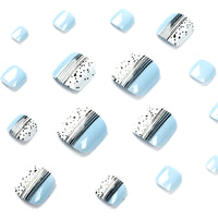No.660 Sky Blue Toenails Patch 24pcs/Set