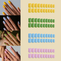 No.PSN105 Solid Color Fingernails Four Set-96pcs