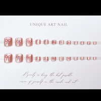 No.99 Bow-knot Cat's eye Toenail 24pcs/Set