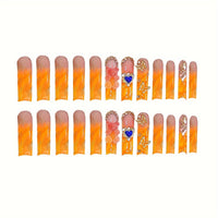 No.PSN156 Orange Bow Hand & Toe Pair Set-48pcs