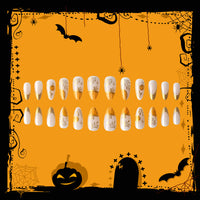 No.AW149 Halloween Pumpkin Fingernails Patch 24pcs/Set