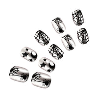 No.AW147 Halloween Spider Web Fingernails Patch 24pcs/Set