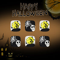 No.AW125 Halloween Pumpkin Face Toenails Patch 24pcs/Set