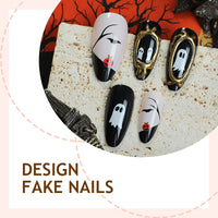 No.AW144 Halloween Ghost Bat Fingernails Patch 24pcs/Set