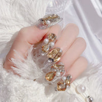 No.F306 Big Diamond Fingernails Patch 24pcs/Set