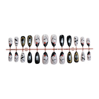 No.AW144 Halloween Ghost Bat Fingernails Patch 24pcs/Set