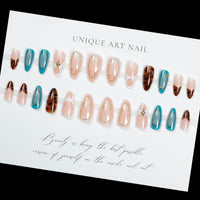 No.F232 Leopard Fingernails Patch 24pcs/Set